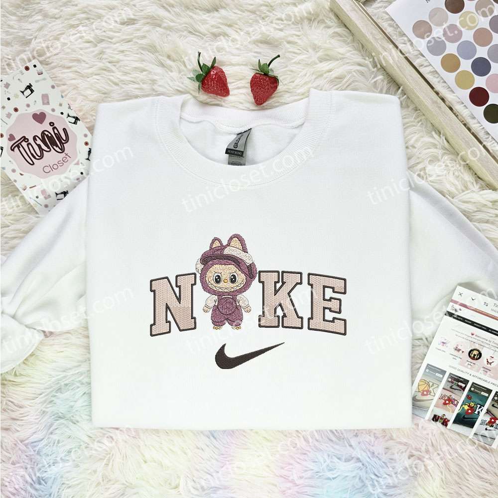Cute Labubu Embroidered Shirt, Art Toy Embroidered Hoodie, Best Gift Idea
