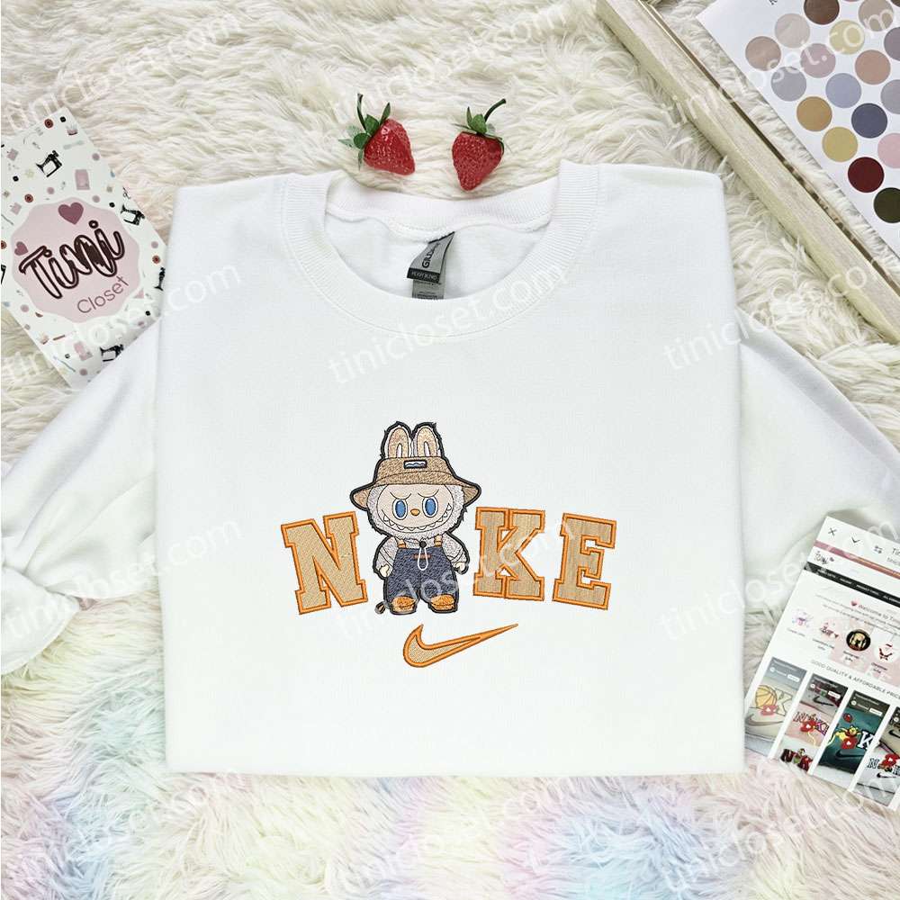 Cute Labubu Embroidered Shirt, Art Toy Embroidered Hoodie, Best Gift Idea