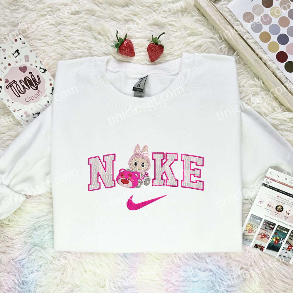 Labubu Lotso Bear Embroidered Shirt, Art Toy Embroidered Hoodie, Best Gift Idea