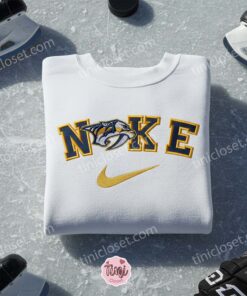 Nashville Predators Embroidered Shirt, NHL Sports Embroidered Hoodie, Best Gift Idea