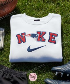 New England Patriots Embroidered Shirt, NFL Sports Embroidered Hoodie, Best Gift Idea