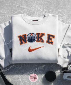 Edmonton Oilers Embroidered Shirt, NHL Sports Embroidered Hoodie, Best Gift Idea