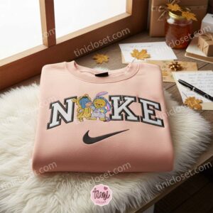 Eeyore And Winnie The Pooh Embroidered Shirt, Disney Characters Embroidered Hoodie, Cartoon Embroidered T-shirt