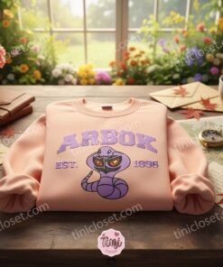 Arbok Anime Embroidery Sweatshirt, Bestie Matching Shirts For Team Rocket Fans