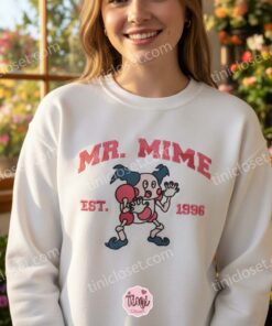 Mr. Mime Est. 1996 Embroidered Crewneck, Custom Pokemon Sweatshirt, Anniversary Gift For Boyfriend and Girlfriend, Cozy Gamer Top 4 Mr. Mime Est. 1996 Embroidered Crewneck, Custom Pokemon Sweatshirt, Anniversary Gift For Boyfriend, Cozy Gamer Top (3)1651