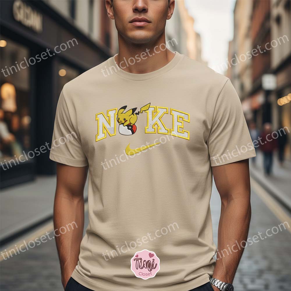 Pikachu Embroidered Sweatshirt, Cute Pokemon Anime Crewneck, Bestie Matching Shirts Pikachu Embroidered Sweatshirt, Cute Pokemon Anime Crewneck, Bestie Matching Shirts