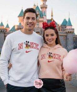 Mickey Mouse Holding Easter Basket Embroidered Tee, Mickey Mouse Easter Embroidered Sweatshirt, Embroidered Disney Egg Hunt Hoodie (3)