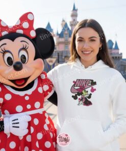 Cute Pink Minnie Mouse Embroidered Crewneck, Embroidered Disney Character Shirt, Girls Disney Trip Outfit (3)