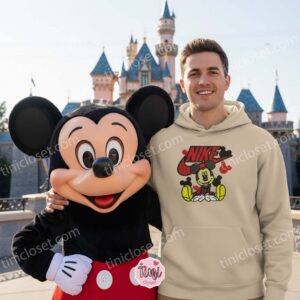 Sporty Mickey Mouse Embroidered Sweatshirt, Disney Trip Sporty Mickey Hoodie, Disney Park Outfit for Him (1)