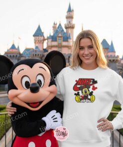 Sporty Mickey Mouse Embroidered Sweatshirt, Disney Trip Sporty Mickey Hoodie, Disney Park Outfit for Him (3)