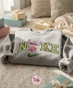 Angel Gryffindor Embroidered Sweatshirt, Stitch Harry Potter Hoodie, Minimalist Ohana Means Family Crewneck, Gift for Disney and Potter Fans (3)