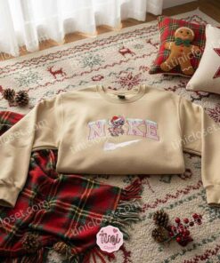 Angel Tangled in Christmas Lights Snow Embroidered Hoodie, Snowy Holiday Experiment 624 Sweatshirt, Disney Winter Magic Angel Apparel, Gift for Him Her (3)