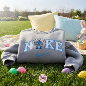 Baby Stitch Easter Bunny Ears Embroidered Hoodie, Tiny Bunny Experiment 626 Sweatshirt, Cute Spring Holiday Apparel, Gift for Him Her (3) Baby Stitch Easter Bunny Ears Embroidered Hoodie, Tiny Bunny Experiment 626 Sweatshirt, Cute Spring Holiday Apparel, Gift for Him Her (3)