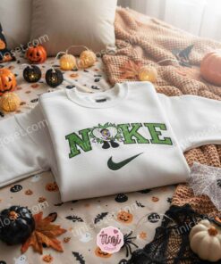 Beetlejuice Heart Embroidered Hoodie, Bad Bunny Beetlejuice Sweatshirt, Spooky Valentine Horror Movie Crewneck, Halloween Gift for Him Her (1)