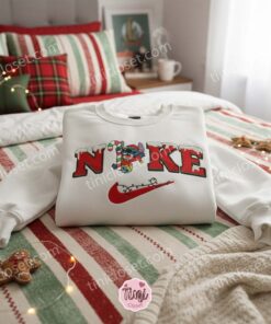 Christmas Elf Stitch with Candy Cane Embroidered Sweatshirt, Funny Stitchmas Holiday Treats Hoodie, Custom Ohana Christmas Shirt, Gift for Him (3)