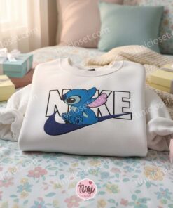 Classic Sitting Stitch Embroidered Hoodie, Original Experiment 626 Sweatshirt, Ohana Means Family Crewneck, Disney Gift for Him Her (1)