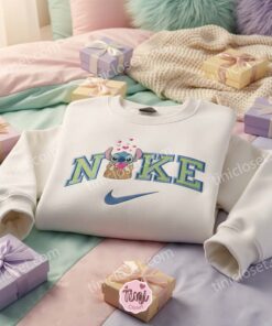 Cute Stitch Baby Yoda Heart Embroidered Hoodie, Valentine Gift for Him Her, Minimalist Experiment 626 Crewneck, Ohana Means Family Disney Sweatshirt (2)