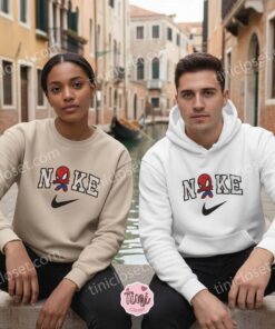 Spider Man Embroidered Sweatshirt, Chibi Spidey Custom Hoodie, Retro Cartoon Superhero Crewneck, Personalized Gift for Marvel Fans (4)