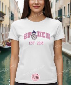 Ghost Spider Gwen Stacy Embroidered Crewneck, Custom Gwen Stacy & Peter Parker Chibi Tee, Spider Man & Ghost Spider Embroidered Hoodie, Minimalist Marvel Fan Gift (1)