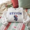 Merry Stitchmas Christmas Embroidered Hoodie, Festive Stitch Christmas Lights Sweatshirt, Santa Hat Disney Crewneck, Holiday Gift for Him Her