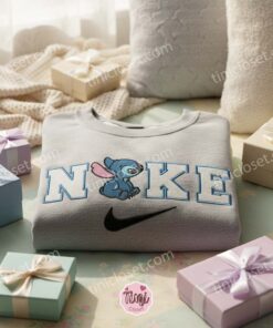 Minimalist Stitch Embroidered Hoodie, Custom Experiment 626 Embroidered Crewneck, Ohana Means Family, Disney Gift for Him Her (3)