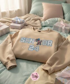 Personalized Stitch Graduation Hoodie, Custom Any Year Senior 2024 Sweatshirt, Experiment 626 Ohana Crewneck, Gift for Him Her (2)