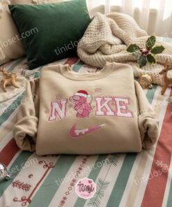 Snowy Angel Christmas Embroidered Sweatshirt, Angel with Santa Hat and Snowflake Hoodie, Custom Winter Disney Crewneck, Gift for Her (1)