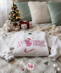 Snowy Angel Christmas Embroidered Sweatshirt, Angel with Santa Hat and Snowflake Hoodie, Custom Winter Disney Crewneck, Gift for Her