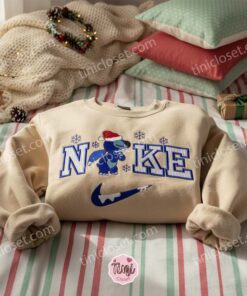 Snowy Stitch Christmas Embroidered Sweatshirt, Stitch with Santa Hat and Snowflake Hoodie, Custom Winter Disney Crewneck, Gift for Him 1 Snowy Stitch Christmas Embroidered Sweatshirt, Stitch with Santa Hat and Snowflake Hoodie, Custom Winter Disney Crewneck, Gift for Him (1)