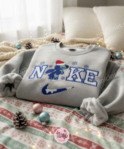 Snowy Stitch Christmas Embroidered Sweatshirt, Stitch with Santa Hat and Snowflake Hoodie, Custom Winter Disney Crewneck, Gift for Him 2 Snowy Stitch Christmas Embroidered Sweatshirt, Stitch with Santa Hat and Snowflake Hoodie, Custom Winter Disney Crewneck, Gift for Him (3)