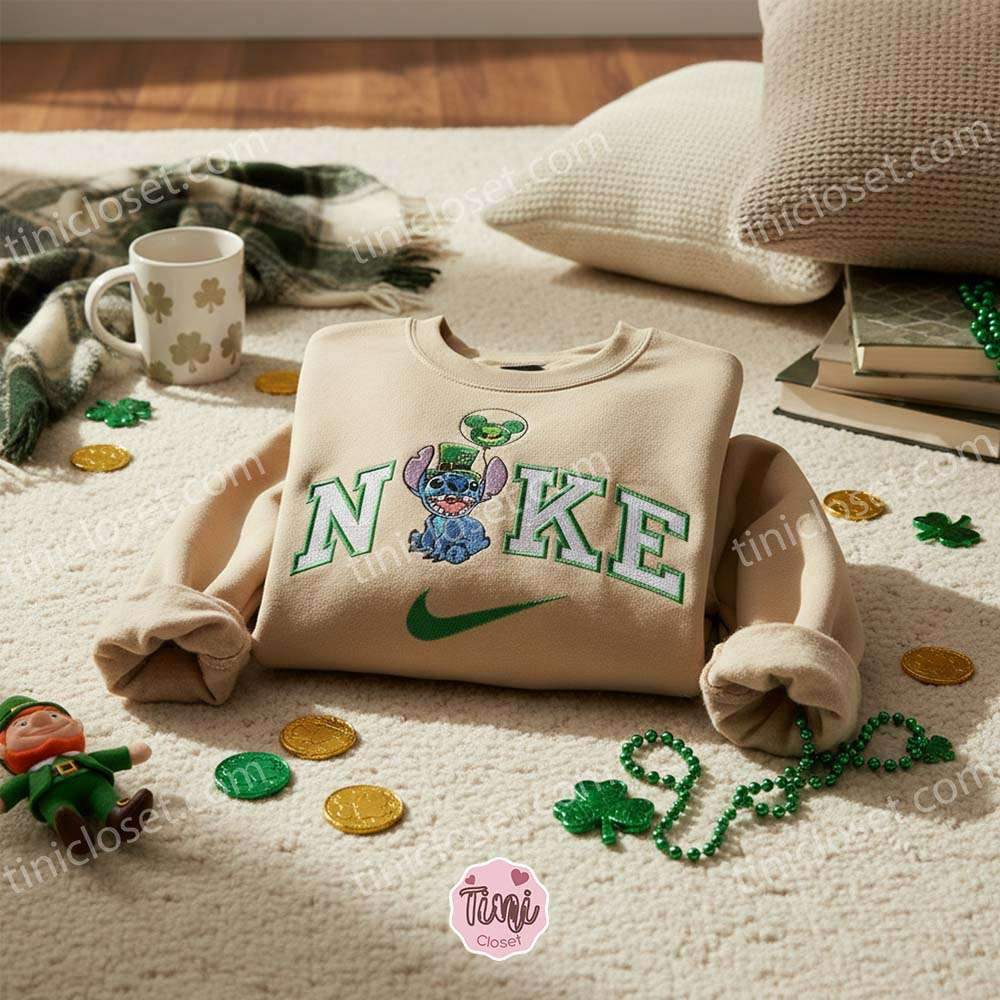 St. Patrick’s Day Stitch Disney Balloon Embroidered Hoodie, Embroidered Lucky Holiday Sweatshirt, Disney Green Holiday Crewneck, Gift for Him Her St. Patrick’s Day Stitch Disney Balloon Embroidered Hoodie, Embroidered Lucky Holiday Sweatshirt, Disney Green Holiday Crewneck, Gift for Him Her