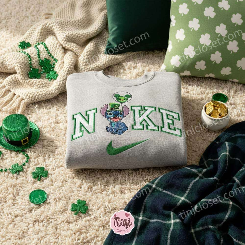 St. Patrick’s Day Stitch Disney Balloon Embroidered Hoodie, Embroidered Lucky Holiday Sweatshirt, Disney Green Holiday Crewneck, Gift for Him Her St. Patrick’s Day Stitch Disney Balloon Embroidered Hoodie, Embroidered Lucky Holiday Sweatshirt, Disney Green Holiday Crewneck, Gift for Him Her