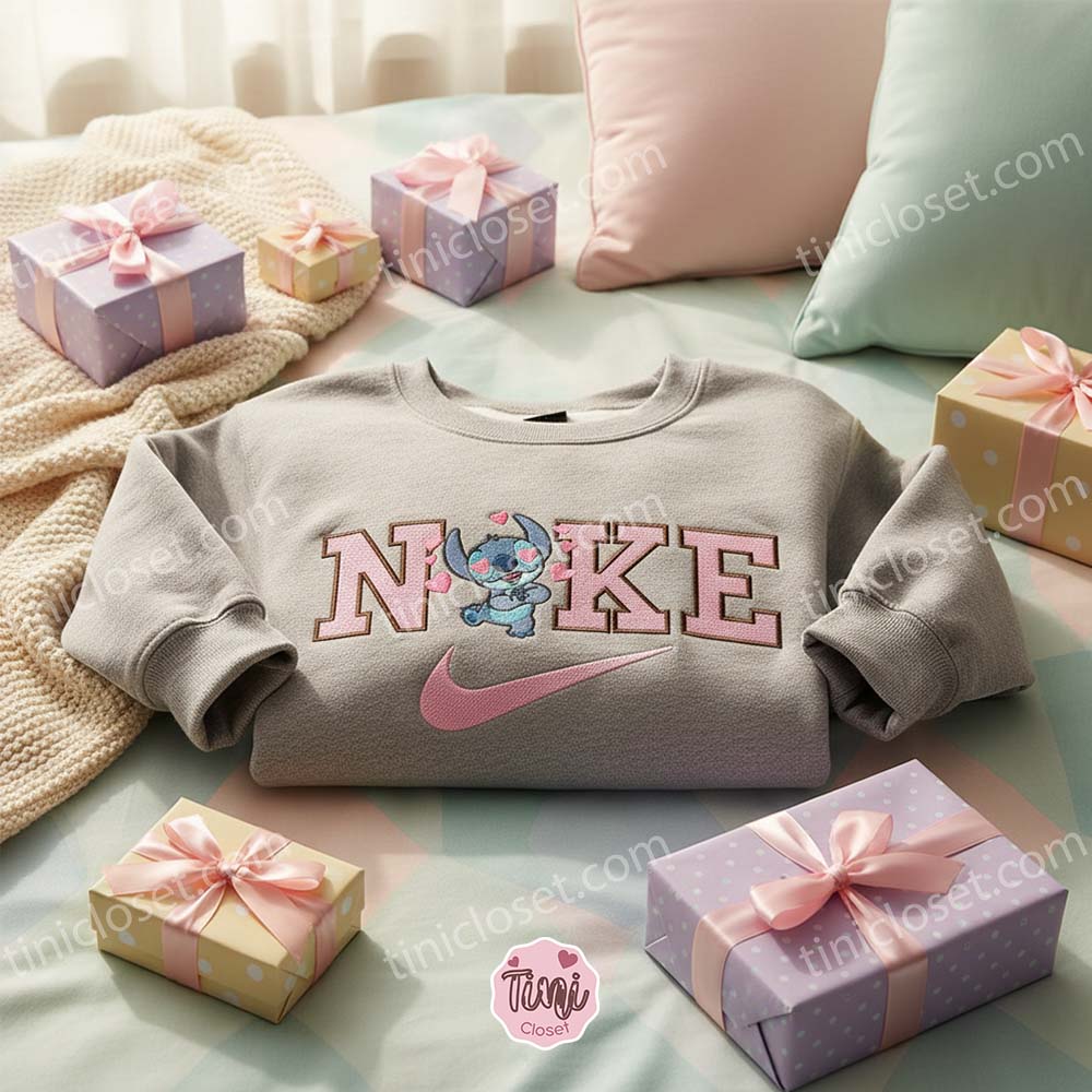 Stitch Heart Eyes Valentine Hoodie, Custom Romantic Experiment 626 Embroidered Shirt, Ohana Family Anniversary Crewneck, Gift for Him Her Stitch Heart Eyes Valentine Hoodie, Custom Romantic Experiment 626 Embroidered Shirt, Ohana Family Anniversary Crewneck, Gift for Him Her