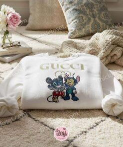 Stitch and Mickey Luxury Cosplay Hoodie, High-End Designer Mouse and Alien Sweatshirt, Streetwear Chic Designer Logo Apparel, Gift for Him Her 1 Stitch and Mickey Luxury Cosplay Hoodie, High End Designer Mouse and Alien Sweatshirt, Streetwear Chic Designer Logo Apparel, Gift for Him Her (1)