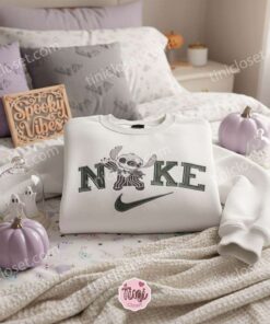 Stitch as Jack Skellington Halloween Embroidered Sweatshirt, Custom Nightmare Stitchmas Hoodie, Spooky Spirit Ohana Crewneck, Gift for Him Her 1 Stitch as Jack Skellington Halloween Embroidered Sweatshirt, Custom Nightmare Stitchmas Hoodie, Spooky Spirit Ohana Crewneck, Gift for Him Her (1)