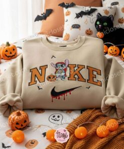 Stitch Cosplay Sally Embroidered Hoodie, Nightmare Before Christmas Stitchmas Sweatshirt, Disney Sally Holiday Crewneck, Gift for Him Her (1)