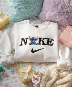 Stitch Drinking Starbucks Embroidered Hoodie, Custom Coffee Lover Experiment 626 Sweatshirt, Ohana Means Family, Gift for Him Her