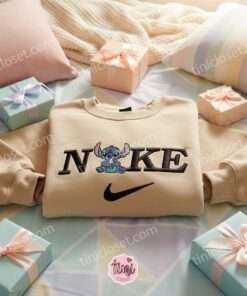 Stitch Drinking Starbucks Embroidered Hoodie, Custom Coffee Lover Experiment 626 Sweatshirt, Ohana Means Family, Gift for Him Her (2)