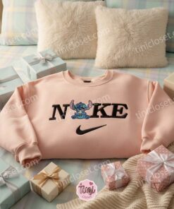 Stitch Drinking Starbucks Embroidered Hoodie, Custom Coffee Lover Experiment 626 Sweatshirt, Ohana Means Family, Gift for Him Her (3)