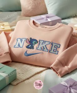 Stitch Embroidered Hoodie, Experiment 626 Custom Sweatshirt, Minimalist Disney Crewneck, Ohana Means Family, Gift for Disney Fans