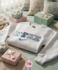 Stitch Embroidered Hoodie, Experiment 626 Custom Sweatshirt, Minimalist Disney Crewneck, Ohana Means Family, Gift for Disney Fans (2)