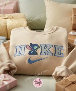 Stitch Embroidered Hoodie, Experiment 626 Custom Sweatshirt, Minimalist Disney Crewneck, Ohana Means Family, Gift for Disney Fans (3)