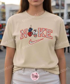 Spider Man Kiss Hello Kitty Valentine Embroidered Shirt (1)