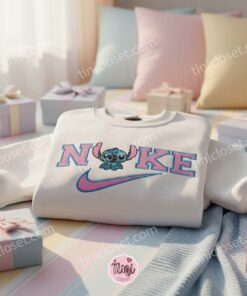 Stitch Embroidered Sweatshirt, Custom Experiment 626 Hoodie, Minimalist Ohana Means Family Crewneck, Personalized Disney Gift