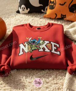 Stitch Glow in the Dark Skeleton Embroidered Hoodie, Glowing Bone Experiment 626 Sweatshirt, Spooky Neon Halloween Apparel, Gift for Him Her (1)