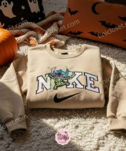 Stitch Glow in the Dark Skeleton Embroidered Hoodie, Glowing Bone Experiment 626 Sweatshirt, Spooky Neon Halloween Apparel, Gift for Him Her (3)
