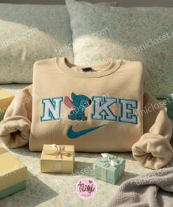 Stitch Embroidered Sweatshirt, Custom Experiment 626 Hoodie, Minimalist Ohana Means Family Crewneck, Personalized Disney Gift