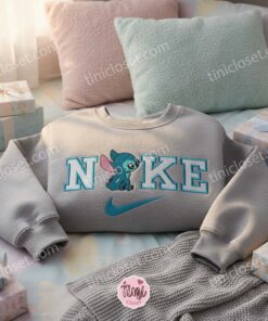 Stitch Embroidered Sweatshirt, Custom Experiment 626 Hoodie, Minimalist Ohana Means Family Crewneck, Personalized Disney Gift (2)
