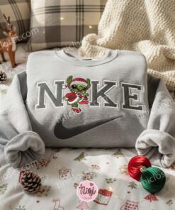 Stitch Green Elf Cosplay Embroidered Hoodie, Santa’s Little Helper Experiment 626 Sweatshirt, Festive Disney Holiday Apparel, Gift for Him Her