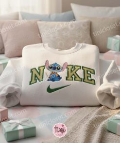 Stitch Gryffindor Embroidered Sweatshirt, Stitch and Angel Harry Potter Hoodie, Minimalist Ohana Means Family Crewneck, Gift for Disney and Potter Fans